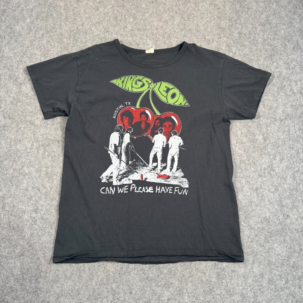 Filth Mart Kings of Leon Black Short Sleeve Graphic‎ T-Shirt Unisex Size Medium